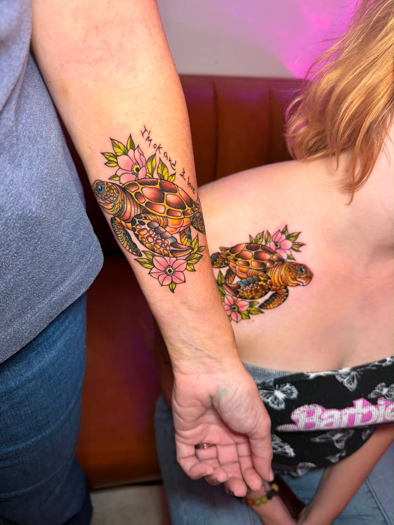 Matching sea turtles by Jenna in color