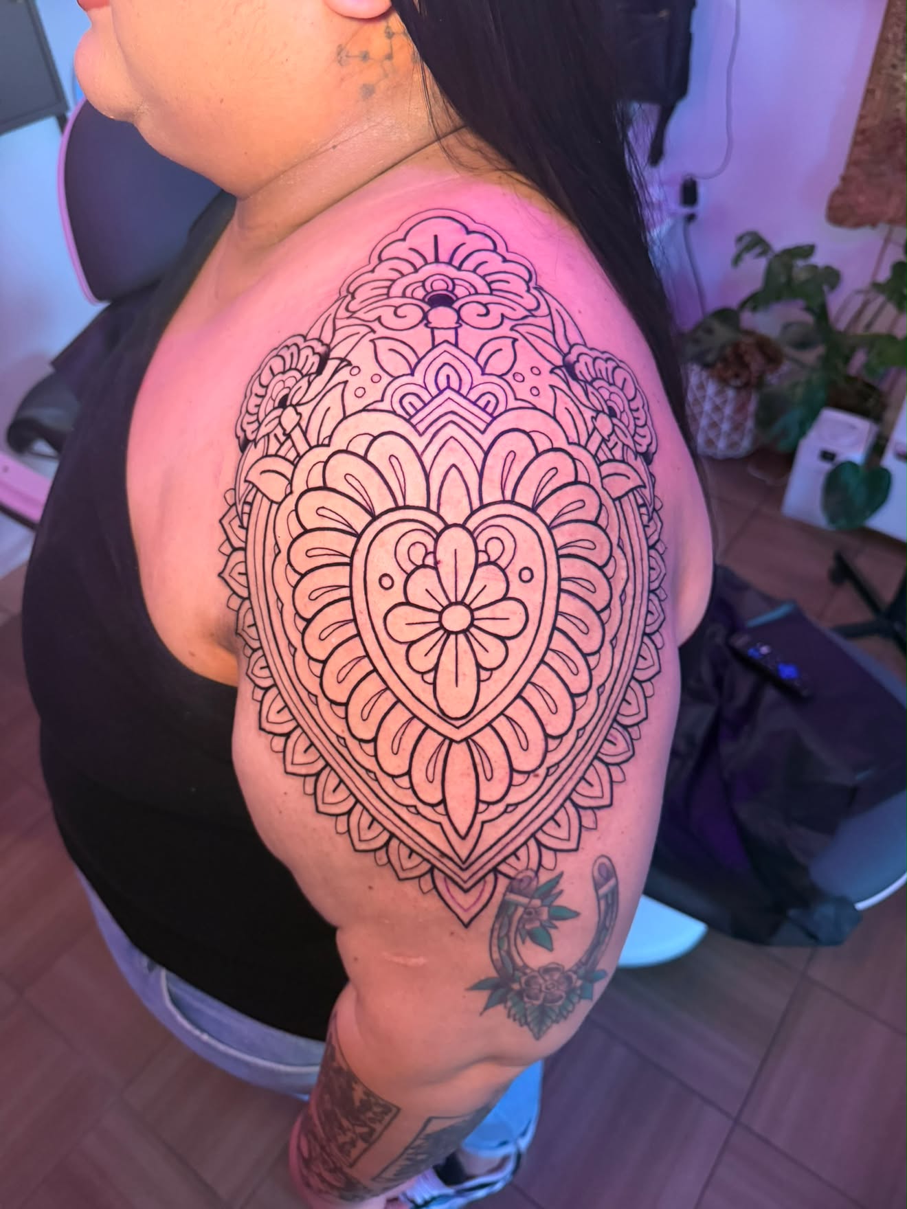 Shoulder by Jenna, fresh ornamental mandala linework