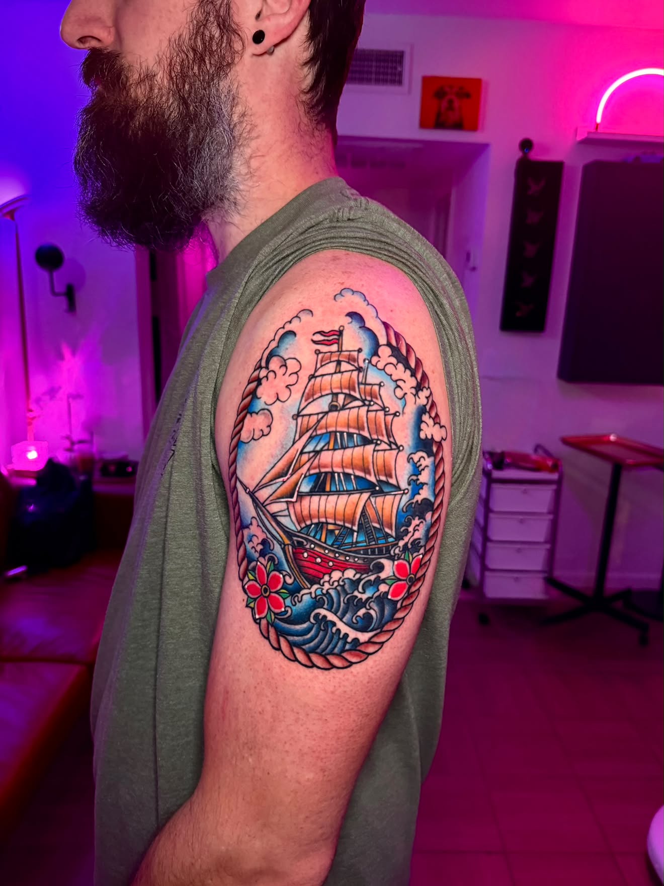 Arm by Jenna, traditional ship in color