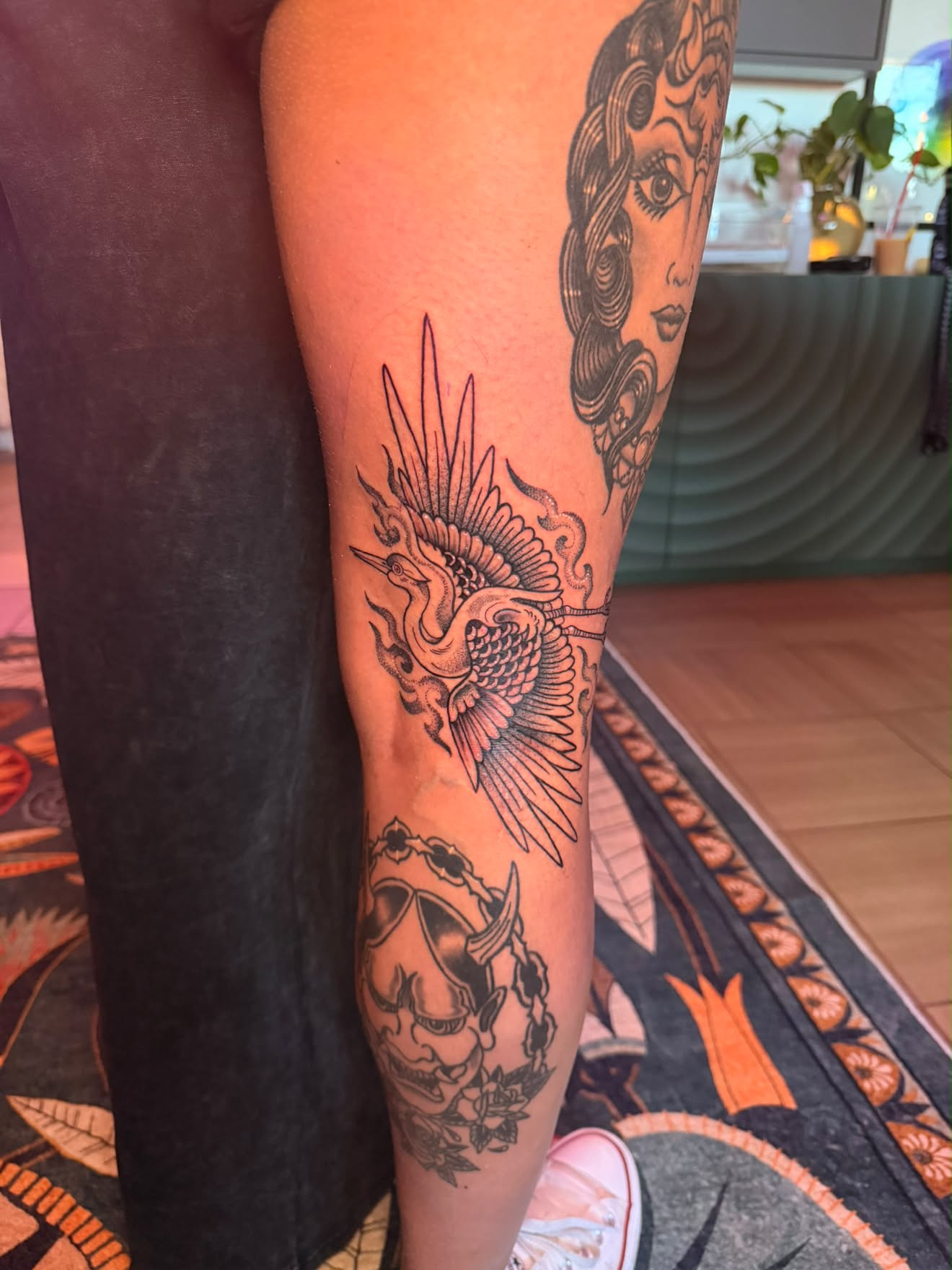 Calf by Jenna, heron in black and grey